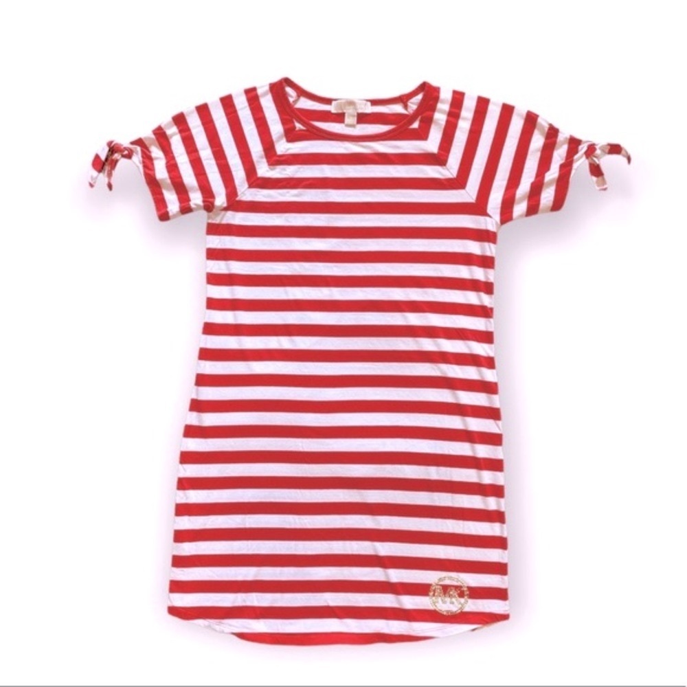 MICHAEL Michael Kors Red & White Striped Mini Dress